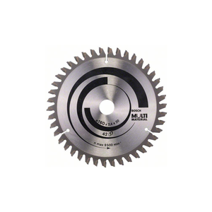 LAME CIRCULAIRE MAT. Ø160x2,4mm 42 DENTS (MULTI MATERIAL) 2608640503 BOSCH